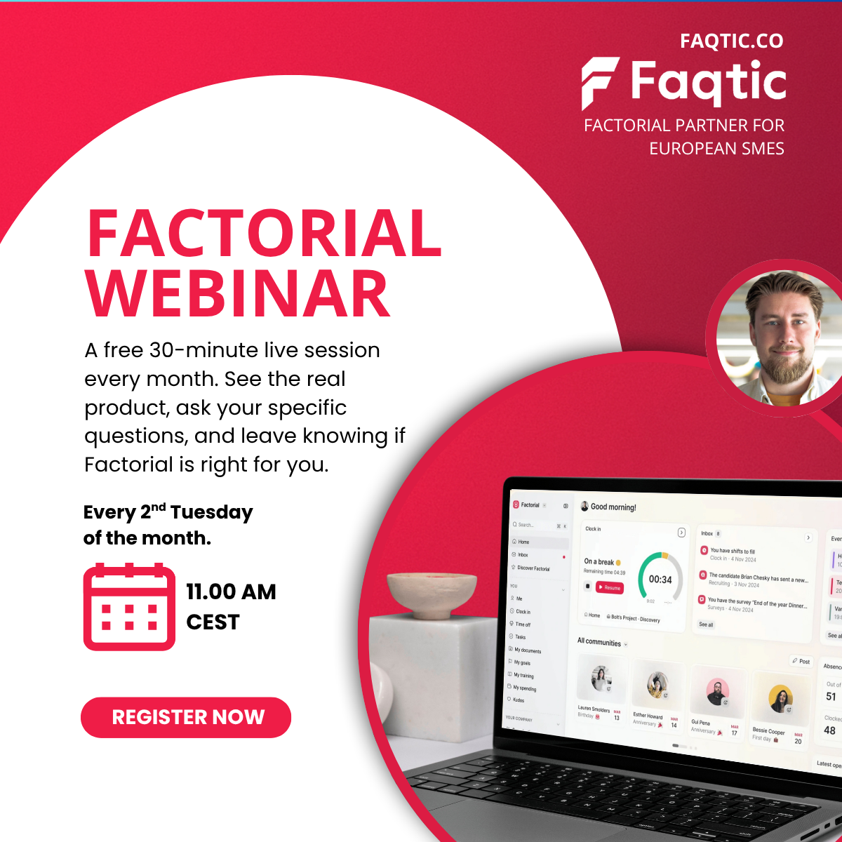 Factorial Webinar - A free 30-minute live session every month