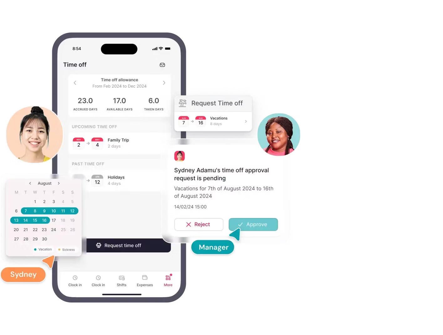 Team planning vacation schedule