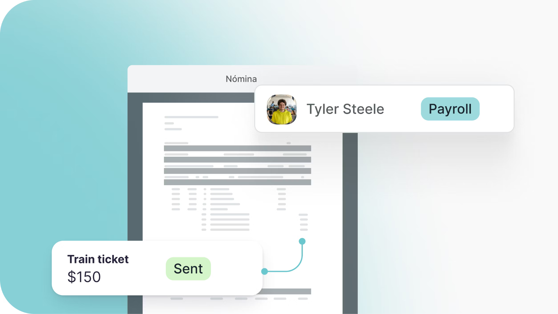 Employee managing expenses on mobile