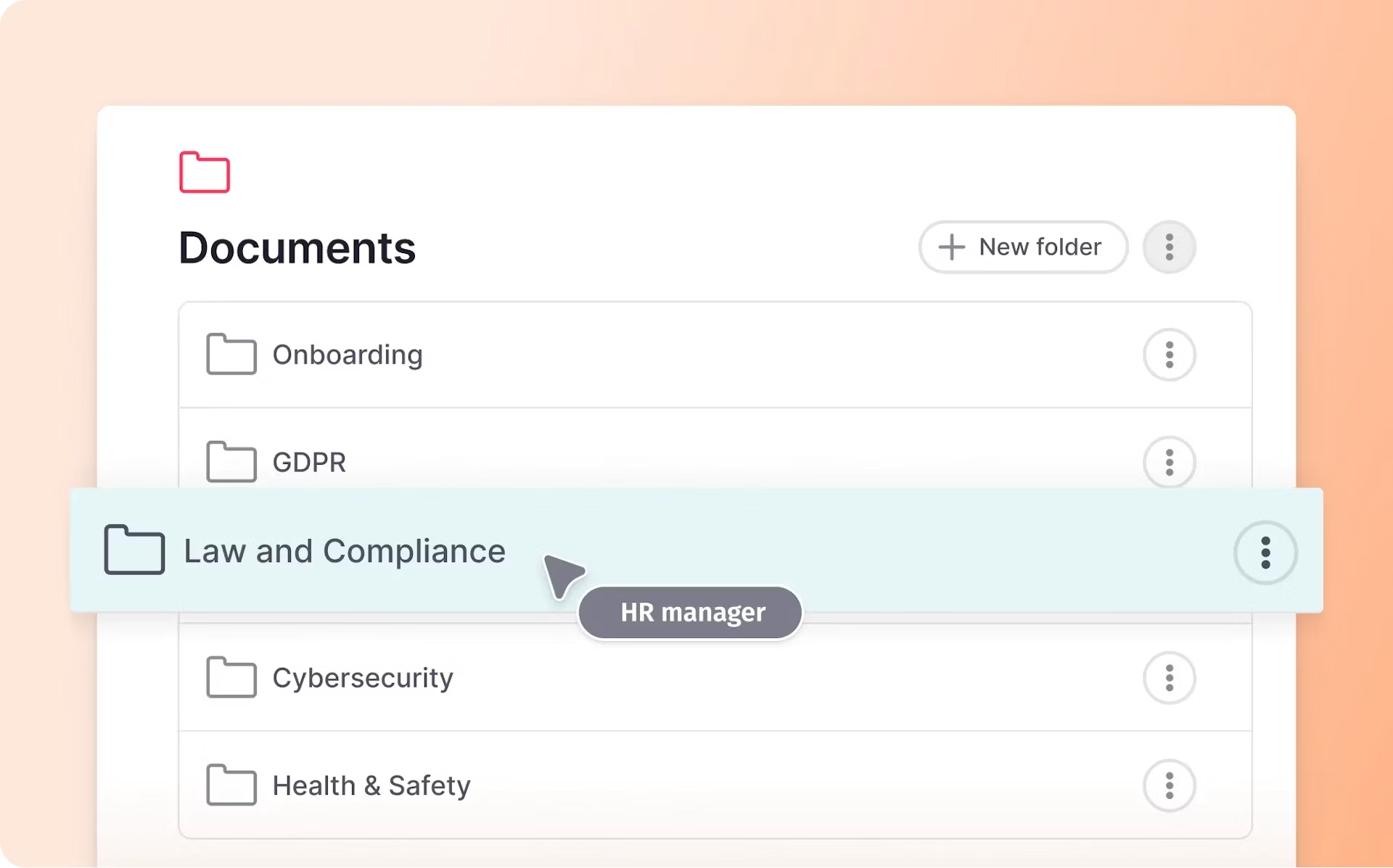 Document management interface